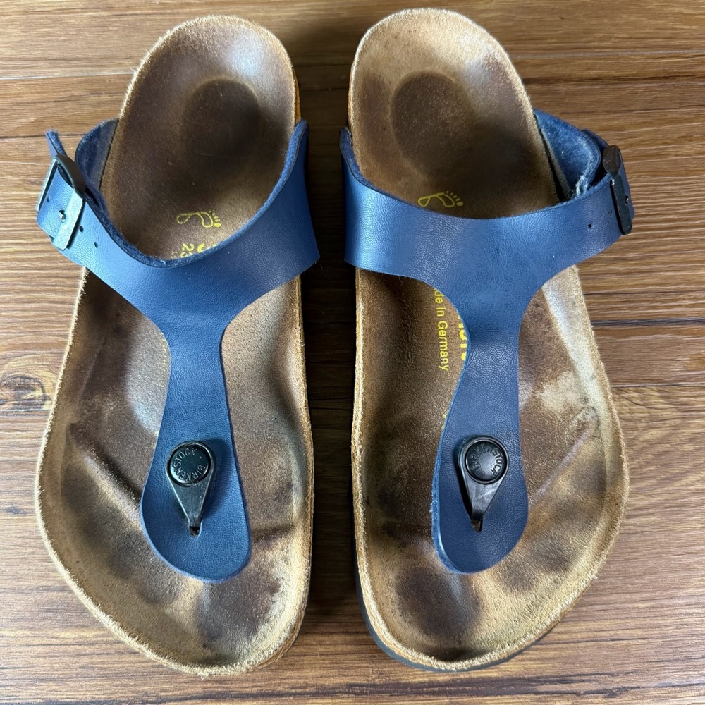 Birkenstock Gizeh‎ Blue Thong Sandals Women’s Size 5 (36) Shoes Flip-Flops